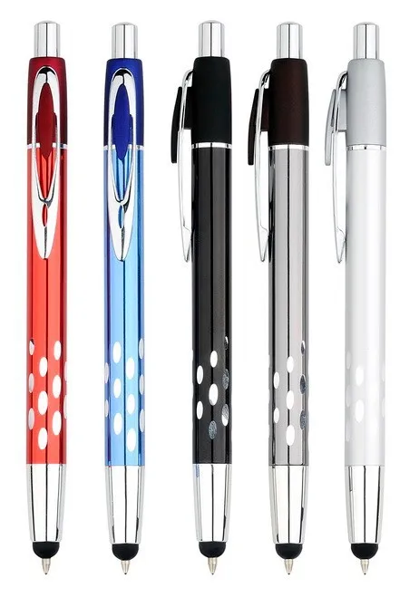 fashion Color 2 in 1 ball pen stylus touch pen ,plastic ball pen,promotional pen