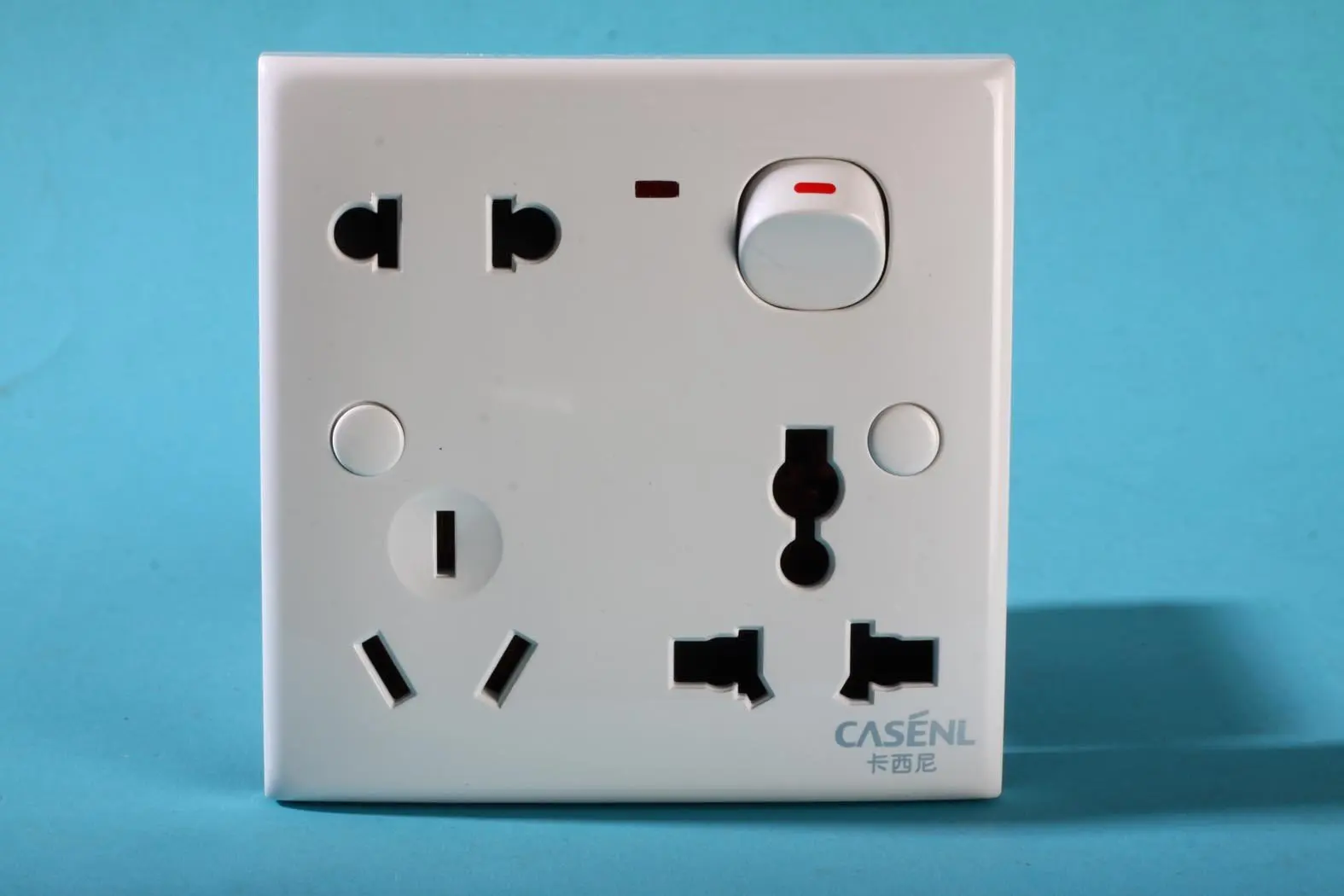 Two Pin And Three Pin Socket Outlet With Switch And Neon