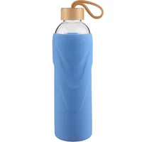 

Wholesale Eco Friendly Personalized Kids Portable Silicone Sleeve Biodegradable Glass Water Bottles