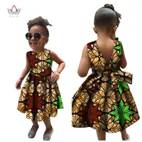 

African Women Clothing kids dashiki Traditional cotton Dresses Matching Africa Print Dresses Children clothes BRW WYT22