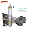 Stainless steel 48 v solar submersible pump with brushless solar agricultural water pumps