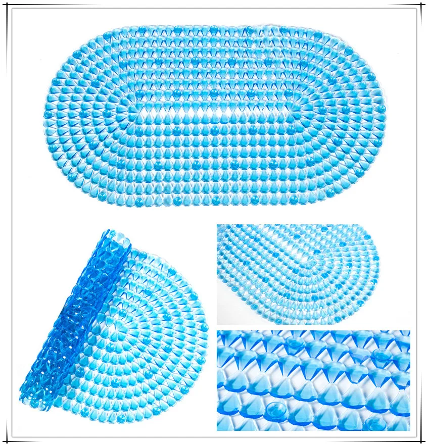 Solid Color Plastic Bathroom Floor Mat,Safety Non Slip Pvc Bath Mat