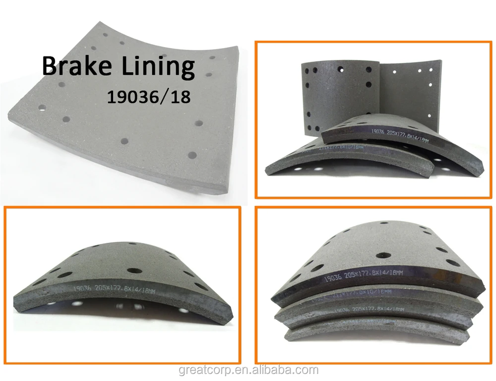 Wva19036/37 Drum Brake Shoe Lining For Renault Truck Buy Brake Shoe Lining,Drum Brake Shoe