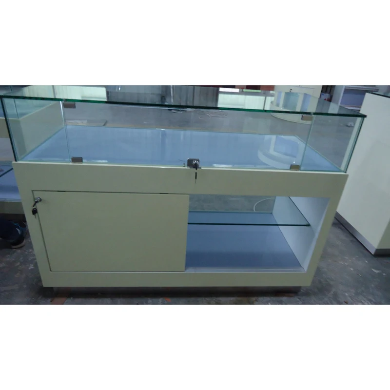 Lux Customized Lowprice Customized Aluminum Glass L Shape Display
