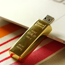 Newest Design Golden Usb Flash Drive 1TB 2TB Pendrive 128GB 16GB 32GB Gold Bar USB 3.0 Flash Memory Stick Disk Key Pen Driver
