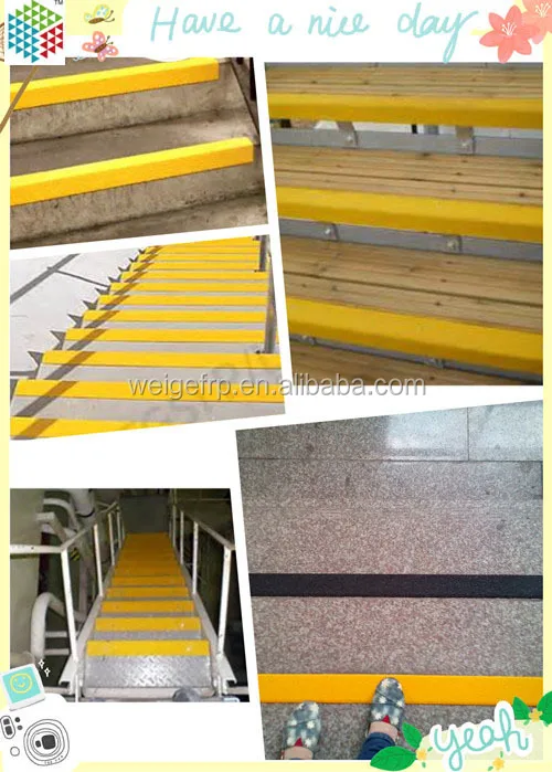 5 applications of Fiberglass stair edging 2015051302+logo