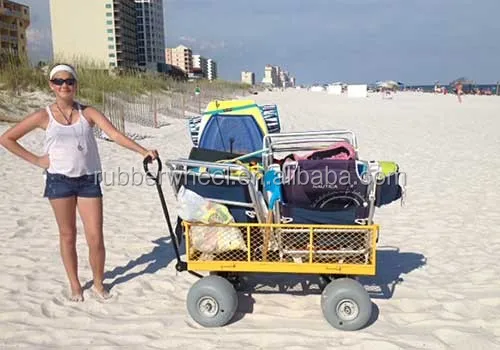 Beach Hand Truck Yellow Garden Folding Wagon Cart Tc1840a Beach Hand Truck Yellow Garden Folding Wagon Cart Tc1840a