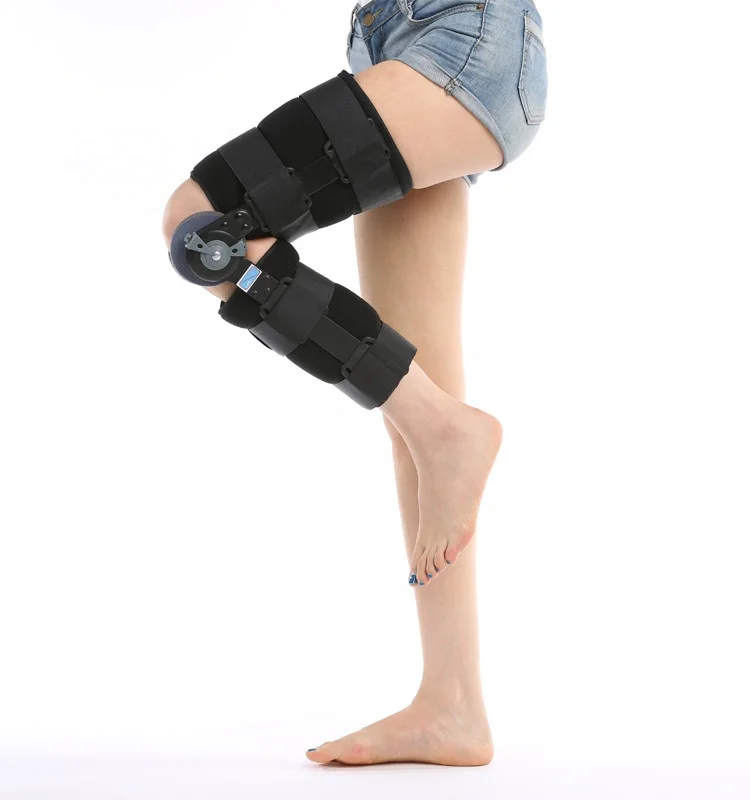 

FDA CE approved orthopedic knee support orthosis hinged ROM knee brace for injured knee and postoperative rehabilitation