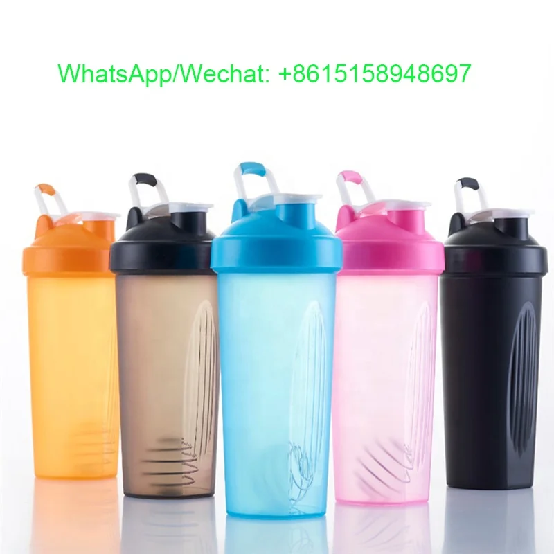 

LOGO Printed 600ml With Lid Accessories and Water Bottles Drinkware Type Plastic Shaker Bottle, As the picture