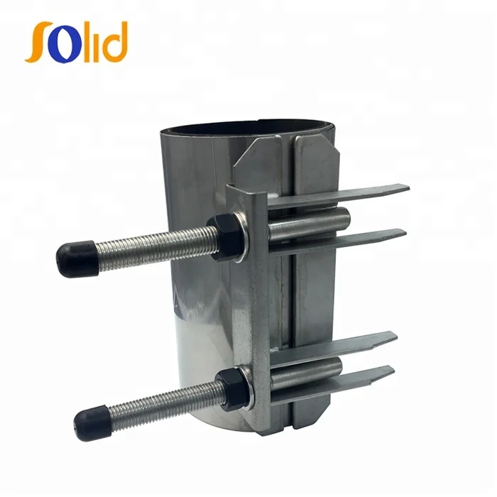 Stainless Steel Water Pipe Single/Double Band Repair Clamp For CI, DI, Steel,PE And PVC Pipe