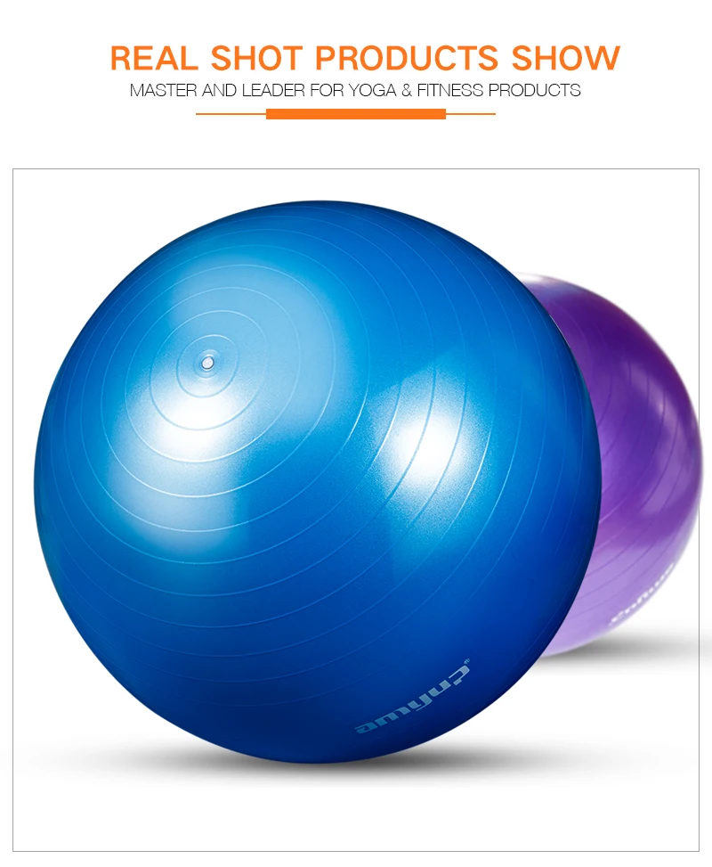 Mini Yoga Ball Amyup Custom Logo Anti Burst Exercise Gym Pvc 25cm Yoga