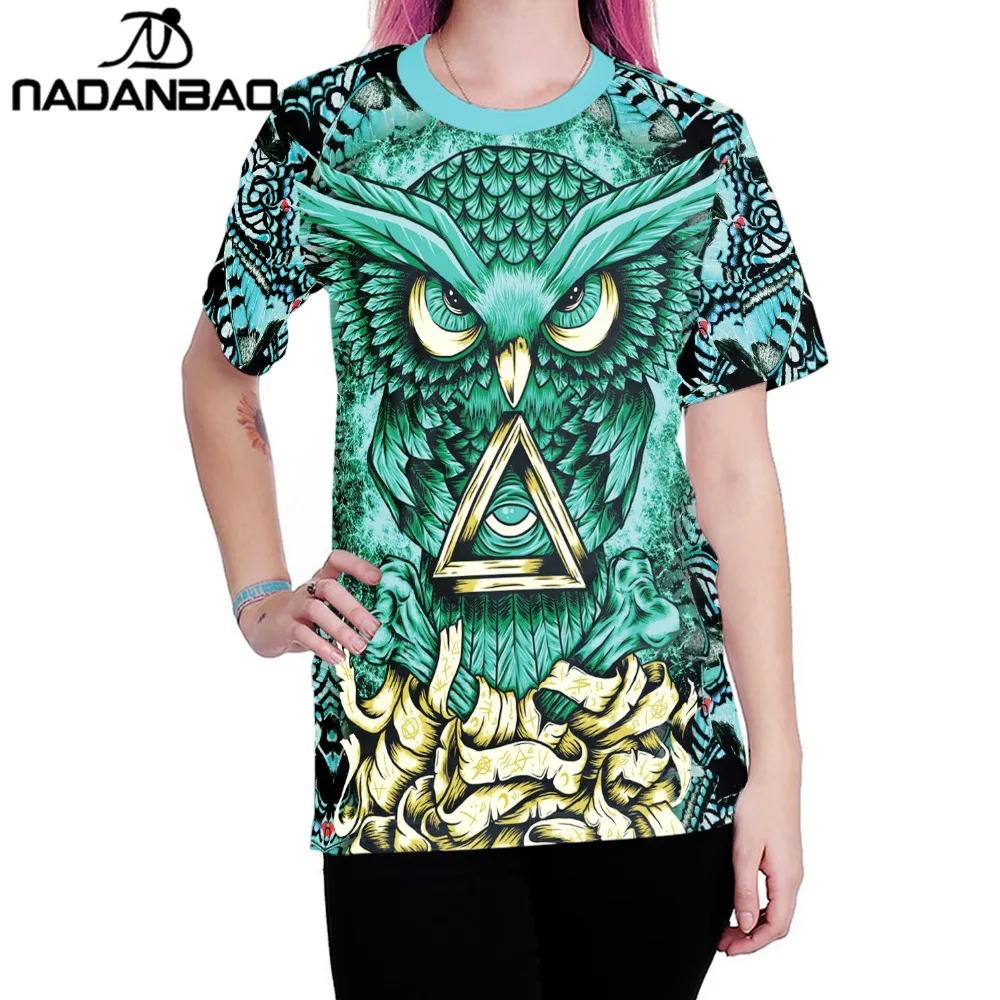 

Nadanbao girls printed t shirts owl print shirts custom printing shirts for men, N/a