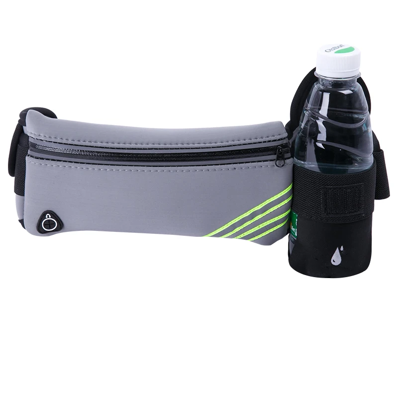 

Hot Water Bottle Waist Belt Pouch Double Reflective Strip Waterproof Running Waist Bag for Sport, Rose red/grey/black/light blue