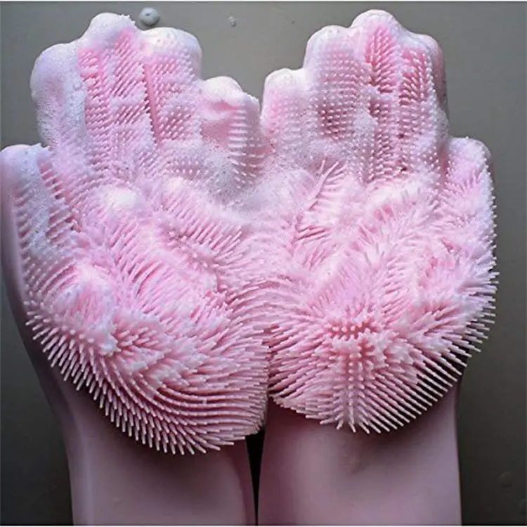 Magic Silicone Cleaning Brush Silicone Dishwashing Glove for Home and Kitchen