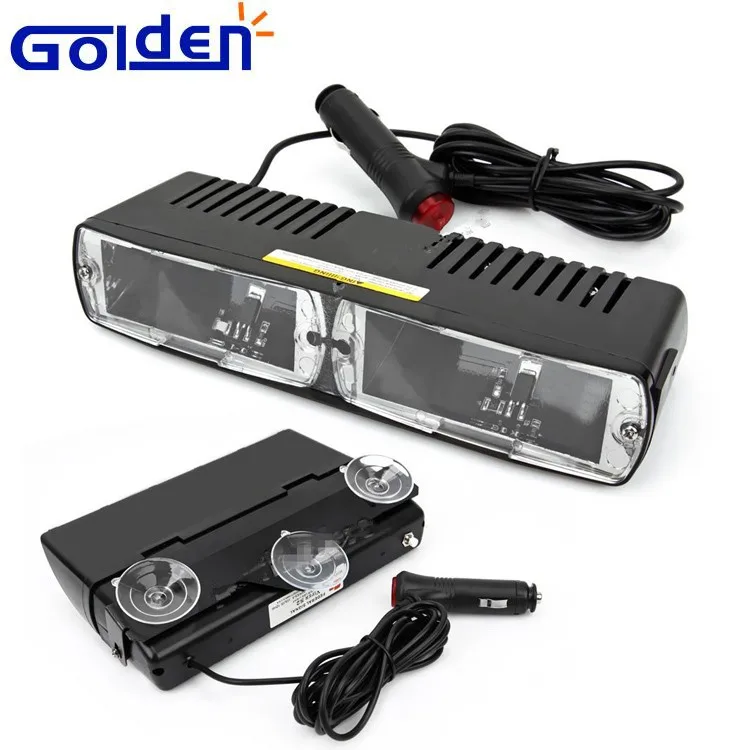 Suction Mount Police Emergency Vehicle Led Visor Dash Interior Strobe