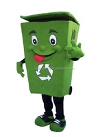 

Recycle Trash Can Mascot Waste Ash Bin Costume Adult Halloween Costume Fancy Suit