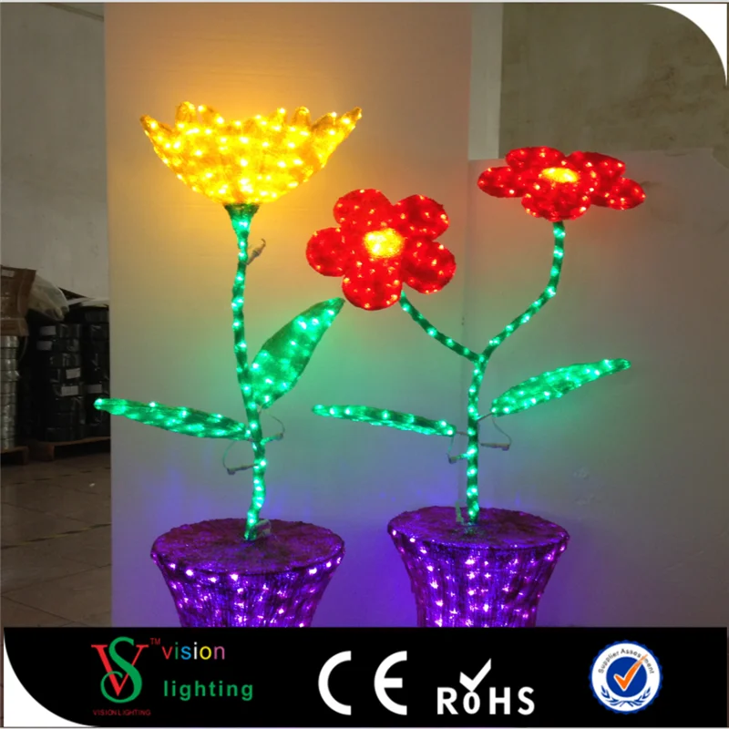 2017 New Led Artificial Flower Fairy Lights For Vases Outdoor