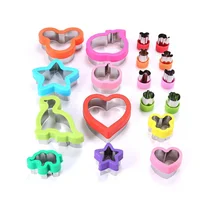 

Stainless steel Vegetable and fruit cutter set of 18pcs sandwich cookies cutter for kids