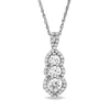 three stone past present future pendant necklace love jewelry