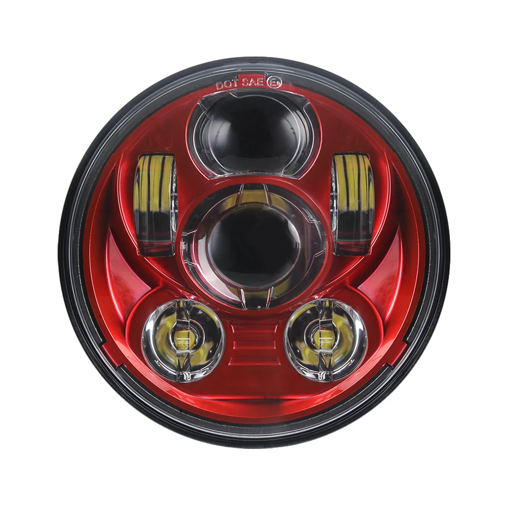 5.75'' LED Motorcycle Headlight Angle Eyes Kits For Sportster 1200 XL1200L Custom XL1200C 883 XL883 883L XL883R 48