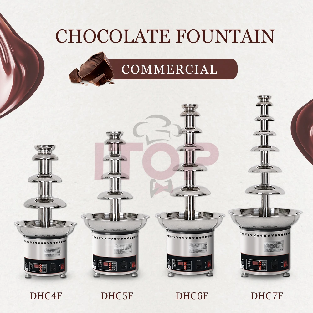 New Style Commercial Large Chocolate Fountain 47 Tiers Stainless Steel
