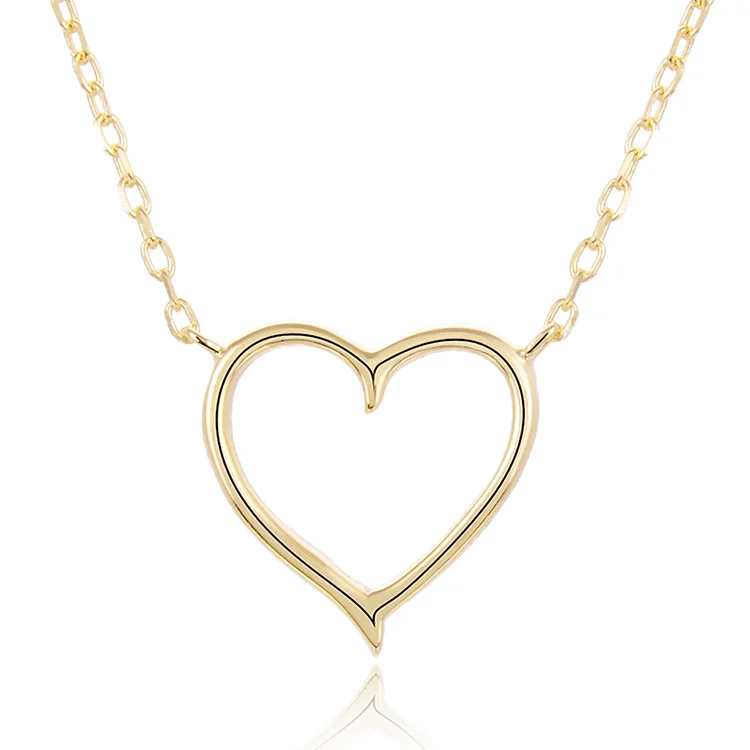 

POLIVA Hot sale sterling 925 high quality fashion women necklace silver heart necklace