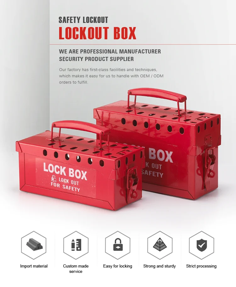 Factory Wholesale High Capacity Safety Metal Group Lockout Box