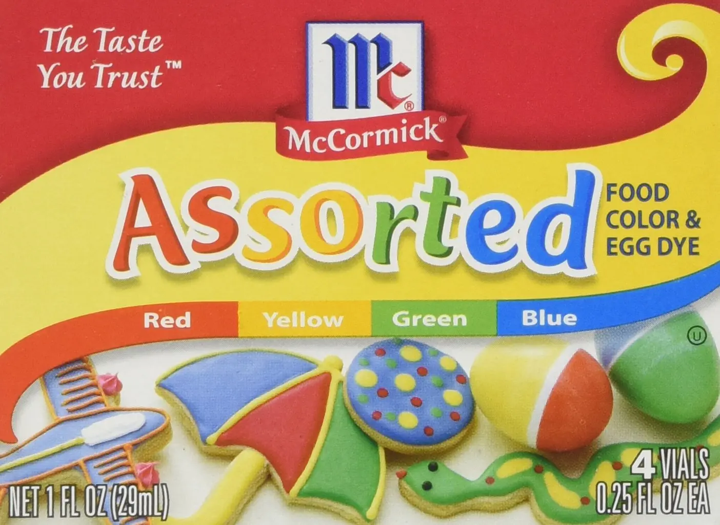 Mccormick Assorted Food Coloring Chart