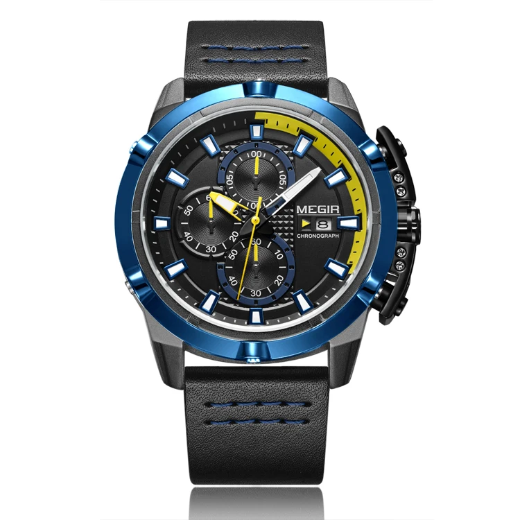 MEGIR 2062 Creative Sport Watch Men Fashion Brand Luxury Quartz Chronograph Army Military Wrist Watches