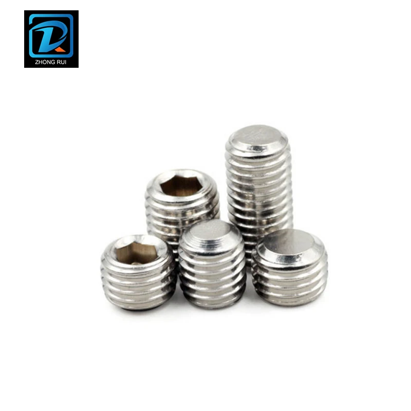 
Stainless Steel 304 Flat Point Hex Socket Set Screw 