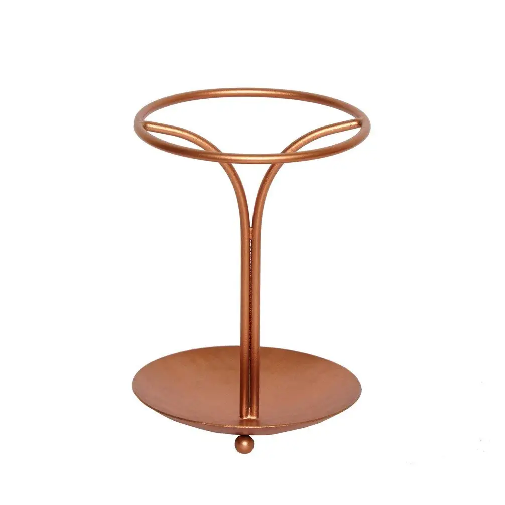 Copper Finish GoCraft Wire Metal Toothbrush Holder Stand for Bathroom Vanity Countertops