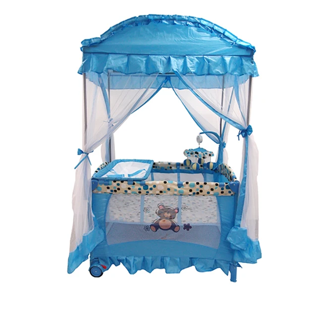 Deluxe Princess Style Baby Playpen Bed Multifunctional Foldable