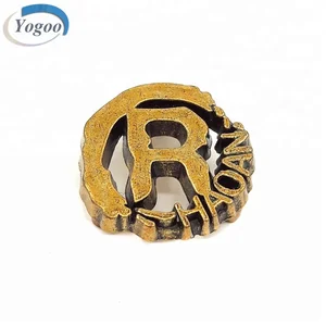 China T Logo Design Manufacturers And Suppliers Decorative Gold Metal Plate With Your Own Logo Design For Handbags Hardware