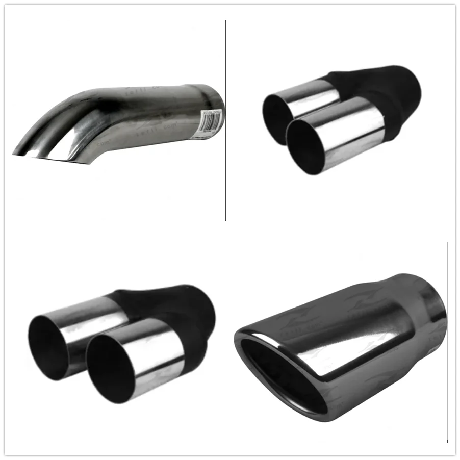 Universal Stainless Steel Polished Truck Exhaust Tip Tail Pipe Slant