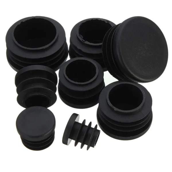 DealMux Plastic Rectangle Tube Inserts End Blanking Cap 15mm x 40mm 20 Pcs Black