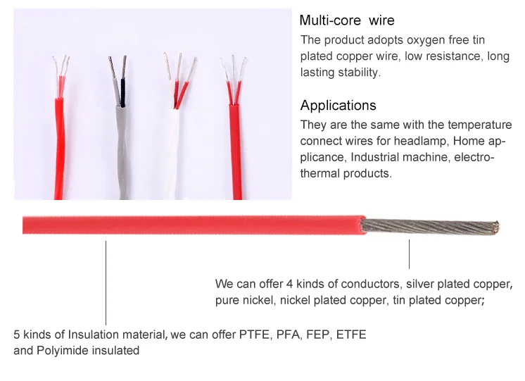 Pt100 4 Core Pfa Insulated Rtd Extension Cable - Buy Rtd Cable,rtd 