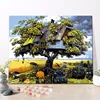 CHENISTORY DZ1295 Oil Diy Picture Paint By Numbers Fancy Tree House On Canvas With Frame