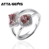 925 Sterling Silver Rings for Women 5 Carats Created Diaspore Ring Color Change Wedding Band
