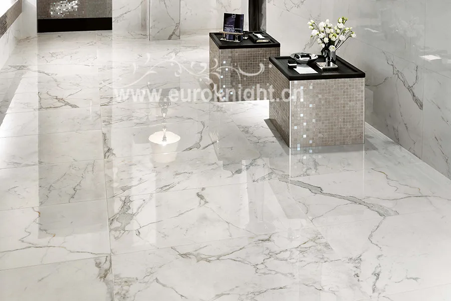 30x60 60x60 Italian Design Marble Stone Look White Calacata Porcelain Floor Tile