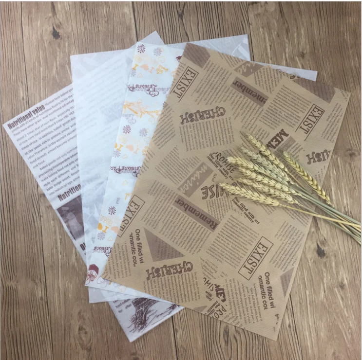 
Cheap Price Greaseproof Food Wrapping Paper Custom Printed Wax Coated Paper 