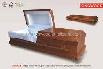 Concord Piano Black Spray Paint Teak Casket Timber Casket