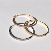 

IN STOCK WHOLESALE charming jewelry 18k gold plated copper bead bangle bracelets for women