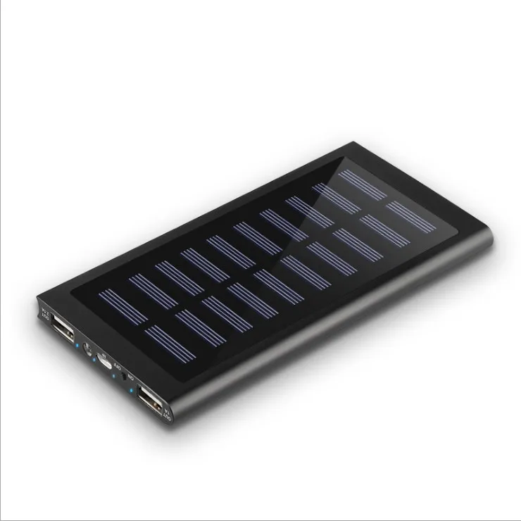 

corporate promotional gift set item aluminum travel camping high dual usb portable solar power bank external battery charger, N/a