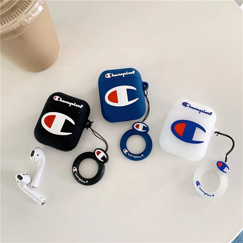 For AirPods Plastic Cartoon Animate Soft Case Silicone Protective Cover with Strap For Airpods Charging Box Protective Case