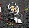 Sliver 3D Car Front Cover Emblem Metal Hood Ornament Bonnet Emblems for Cadillac/Hood Stand Up Logo for Specially Modified Car
