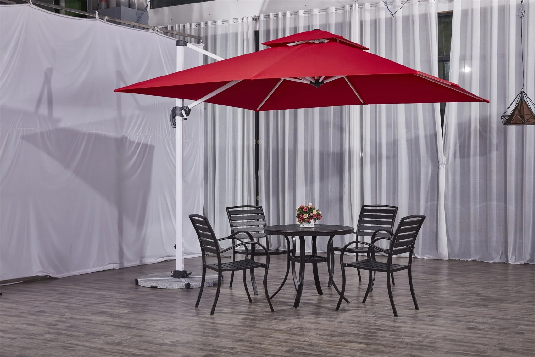 High Quality Wholesale Promotion Big Patio Grey Roma Garden Umbrella