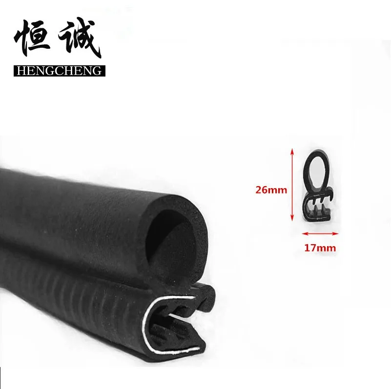 Heat Resistant Rubber Strip Car Door Edge Rubber Protective Seal Strip