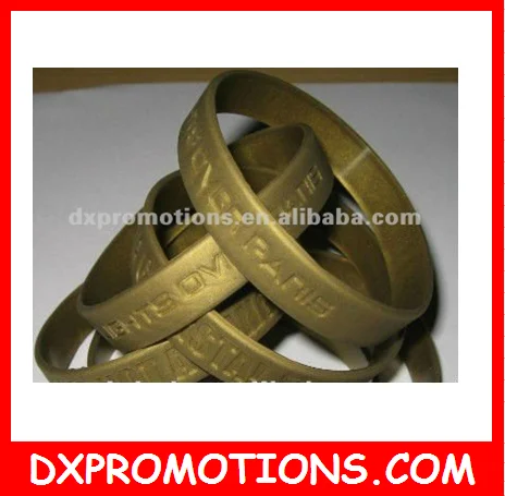 Gold Silicone Bracelets Best Gold Silicone Bracelet Metallic Wristband