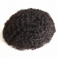 

6mm 8mm 10mm 12mm 15mm Wave Unit Men Afro Hair Toupee For Black Men