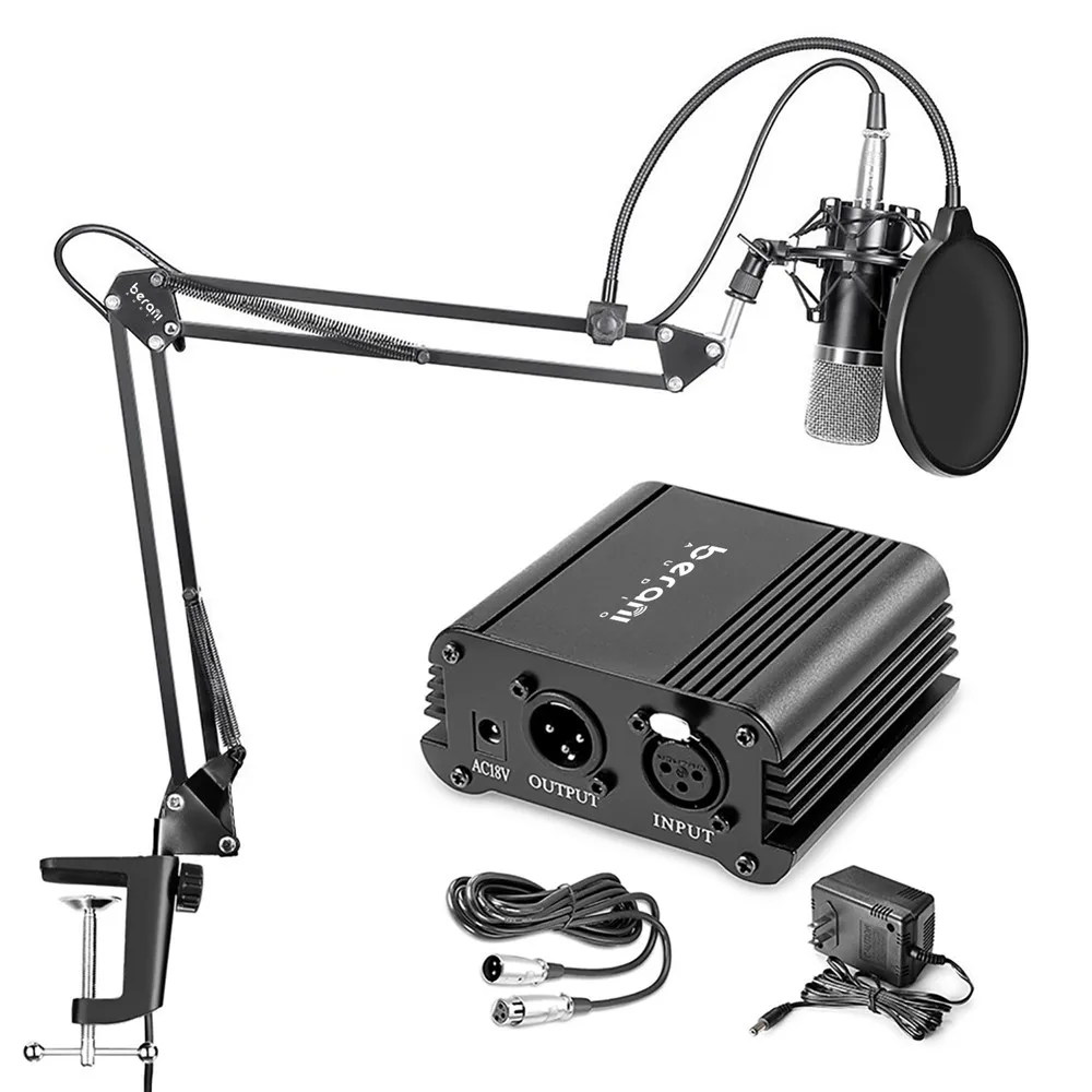 

BM800PLUS High sensitivity bm 800 podcast studio recording electret condenser microphone pc on live professional set